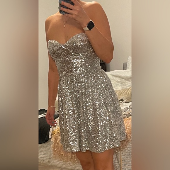 ASOS Silver Sequin Dress 🪩🪩🪩 - Picture 2 of 13